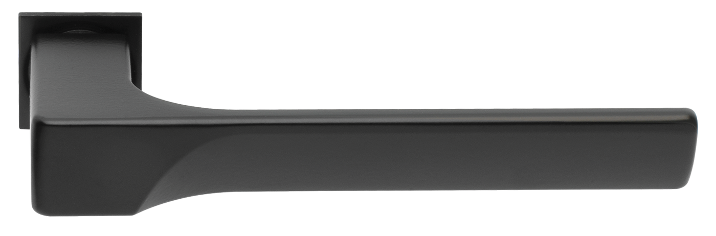 Ручка дверная FIORD-SM NERO-ST, с невидимой квадратной розеткой, цвет - черный soft-touch фото купить Севастополь