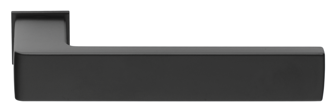 Ручка дверная HORIZONT-SM NERO-ST с невидимой квадратной розеткой, цвет - черный soft-touch фото купить Севастополь