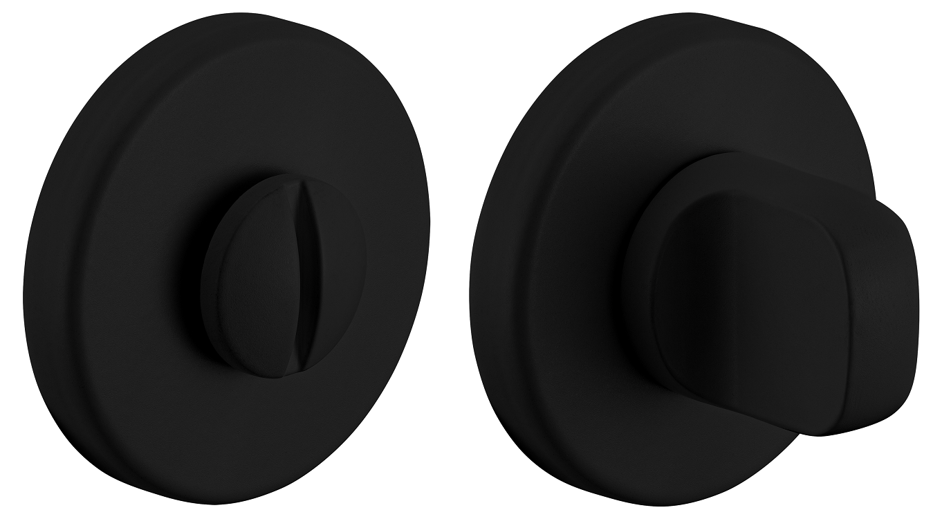 Завертка сантехническая LUX-WC-R5 NERO-ST, цвет - черный soft-touch фото купить Севастополь