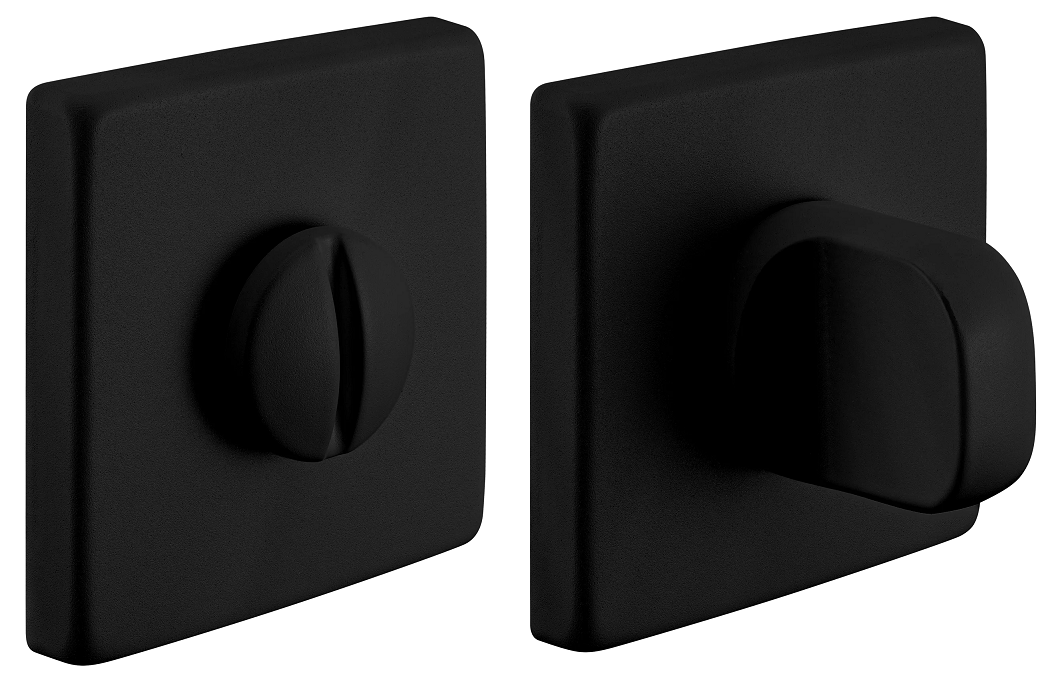 Завертка дверная LUX-WC-S5 NERO-ST, цвет - черный soft-touch фото купить Севастополь