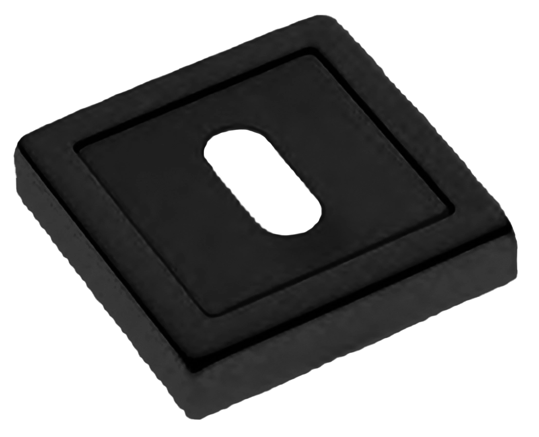Накладка на ключевой цилиндр LUX-FK-S3 NERO на квадратной розетке под ключ буратино, цвет - черный фото купить Севастополь