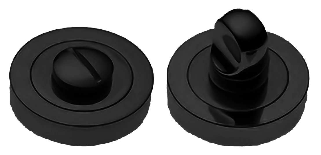 Завертка сантехническая LUX-WC-R4-LU NERO на круглой розетке, цвет  - черный фото купить Севастополь