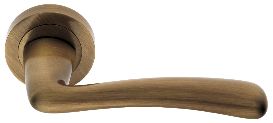 Ручка дверная COCKATOO R2 BGO раздельная на круглой розетке, цвет - матовая бронза фото купить в Севастополе
