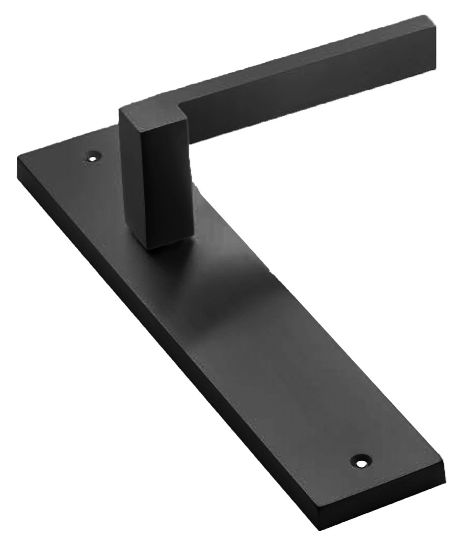 Ручка дверная на планке STONE PL NERO, цвет черный, латунь фото купить в Севастополе