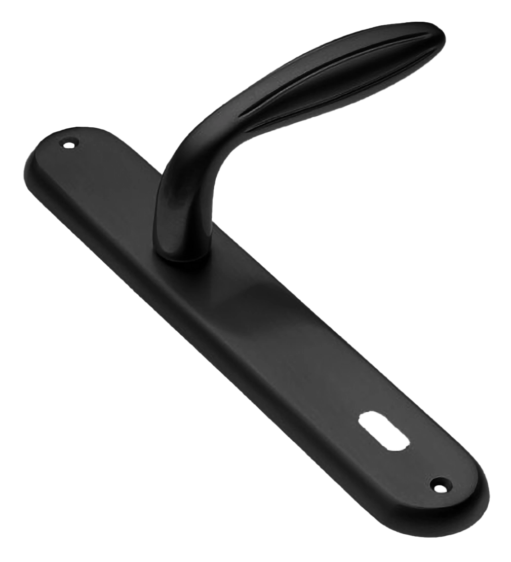 Ручка дверная на планке BUD PL NERO, цвет черный, латунь фото купить в Севастополе