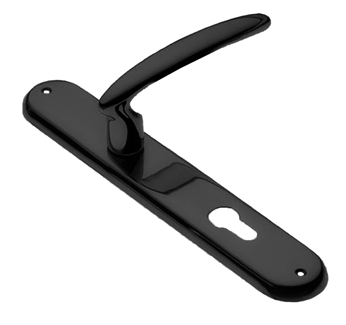 Ручка дверная на планке FLAMINGO PL NERO, цвет черный, латунь фото купить в Севастополе