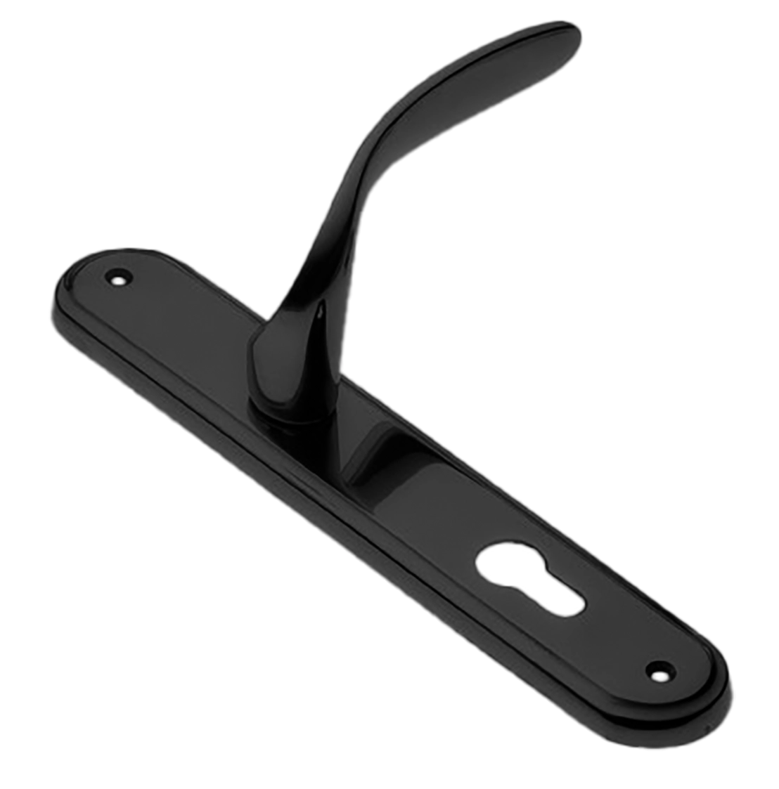 Ручка дверная на планке COBRA PL NERO, цвет черный, латунь фото купить в Севастополе