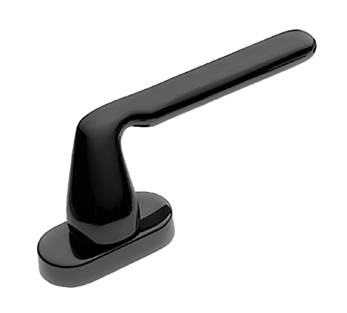 Ручка оконная NIRVANA W1 NERO на прямоугольной розетке, цвет черный, латунь фото купить в Севастополе