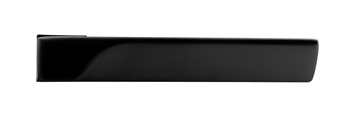 Ручка дверная FIORD-SM NERO-ST, с невидимой квадратной розеткой, цвет черный soft-touch, ЦАМ фото купить в Севастополе