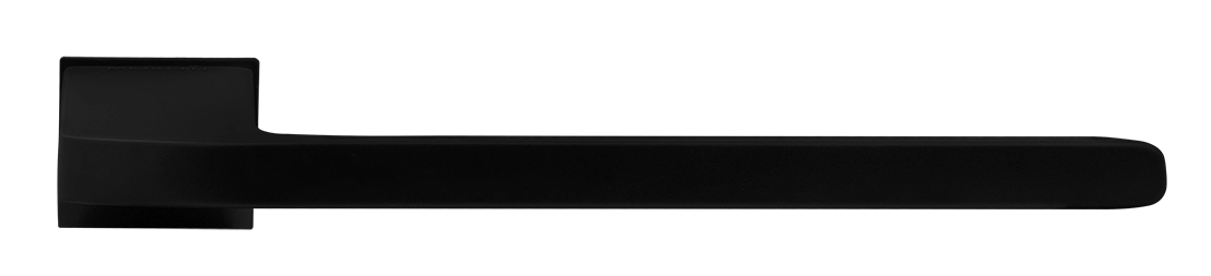 Ручка дверная SPUTNIK-SM NERO-ST с невидимой квадратной розеткой, цвет черный soft-touch, ЦАМ фото купить в Севастополе