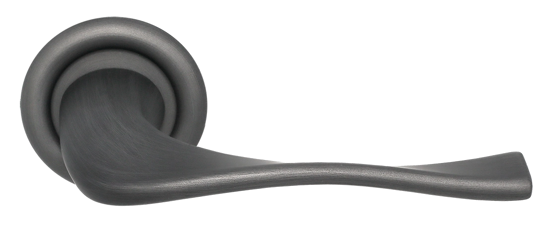 Ручка дверная SKYSCRAPER R7 SST на круглой розетке, цвет Летняя гроза/Summer Storm фото фурнитура Севастополь