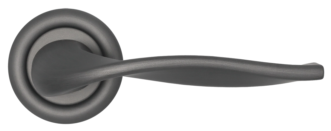 Ручка дверная SKYSCRAPER R7 SST на круглой розетке, цвет Летняя гроза/Summer Storm фото morelli Севастополь