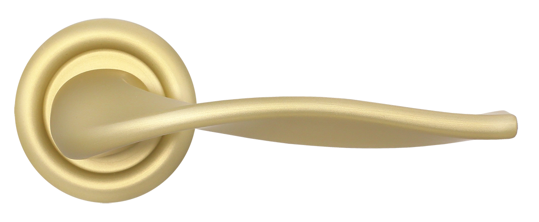 Ручка дверная SKYSCRAPER R7 AH на круглой розетке, цвет Осенний мёд/Autumn Honey фото купить в Севастополе