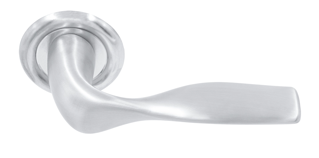 Ручка дверная LVB R7 WF на круглой розетке, цвет Зимняя стужа/Winter Frost фото купить Севастополь