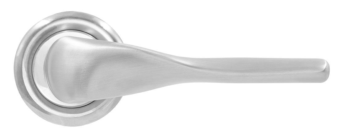 Ручка дверная LVB R7 WF на круглой розетке, цвет Зимняя стужа/Winter Frost фото купить в Севастополе