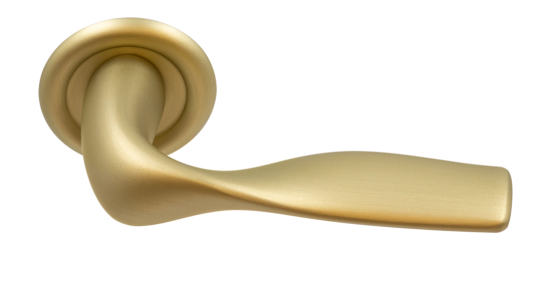 Ручка дверная LVB R7 AH на круглой розетке, цвет Осенний мёд/Autumn Honey фото купить Севастополь