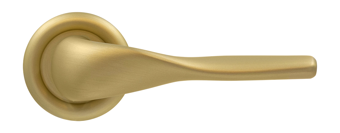 Ручка дверная LVB R7 AH на круглой розетке, цвет Осенний мёд/Autumn Honey фото купить в Севастополе