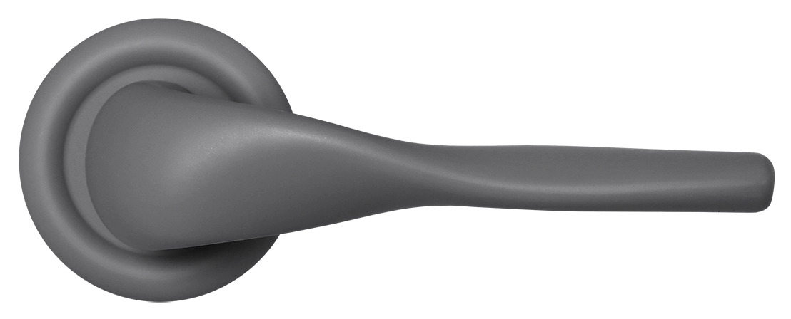 Ручка дверная LVB R7 SSW на круглой розетке, цвет Стокгольмский снегопад/Stockholm Snowfall фото купить в Севастополе