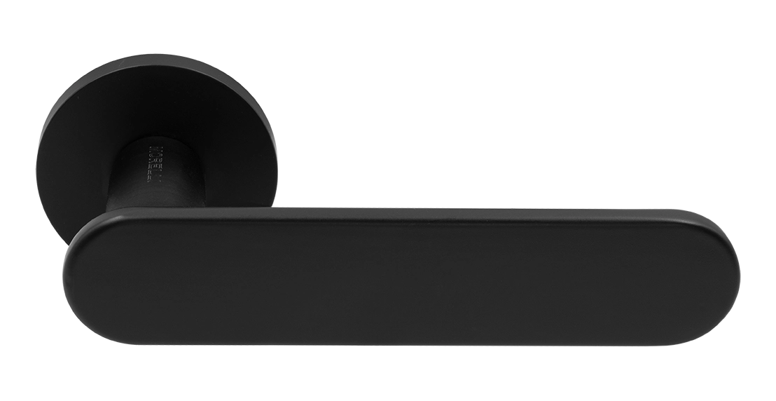 Ручка дверная MH-65-R6 R6 SEMPIONE BL на круглой розетке, цвет черный фото купить Севастополь