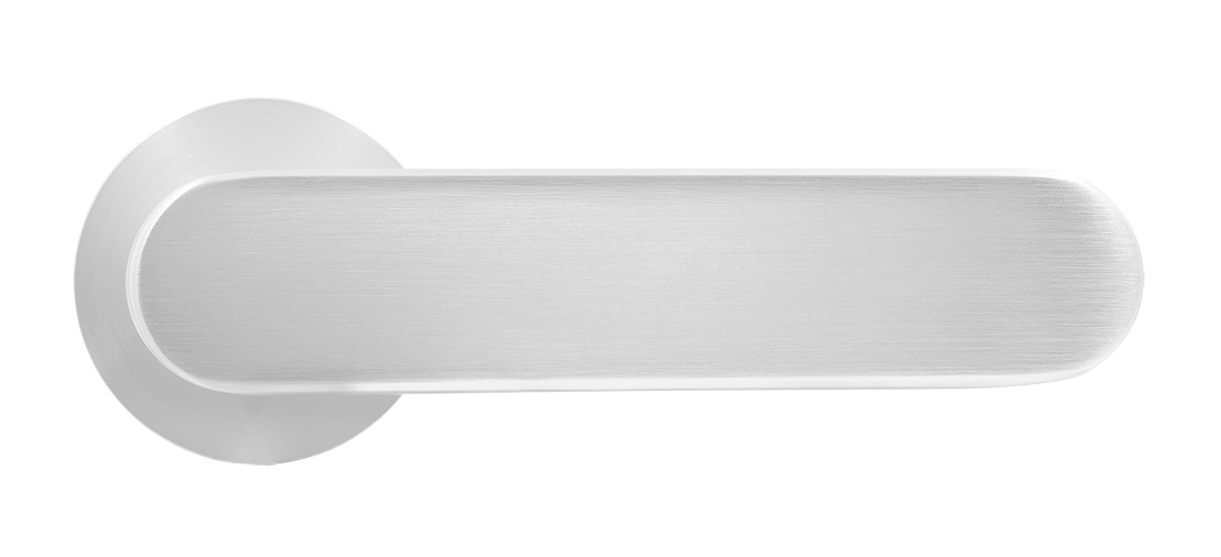 Ручка дверная MH-65-R6 SEMPIONE SC на круглой розетке, цвет матовый хром фото купить в Севастополе