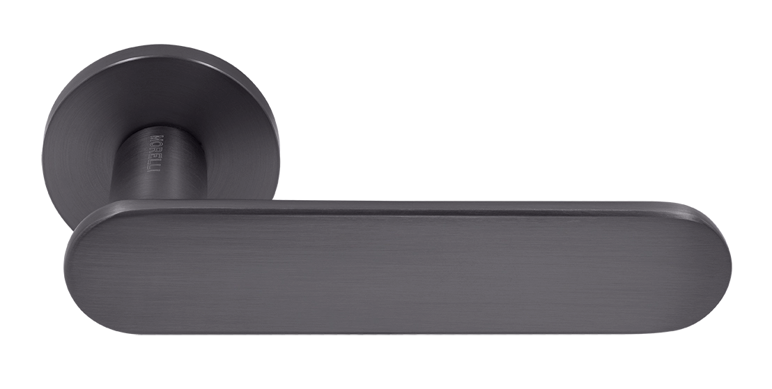 Ручка дверная MH-65-R6 R6 SEMPIONE GR на круглой розетке, цвет графит фото купить Севастополь