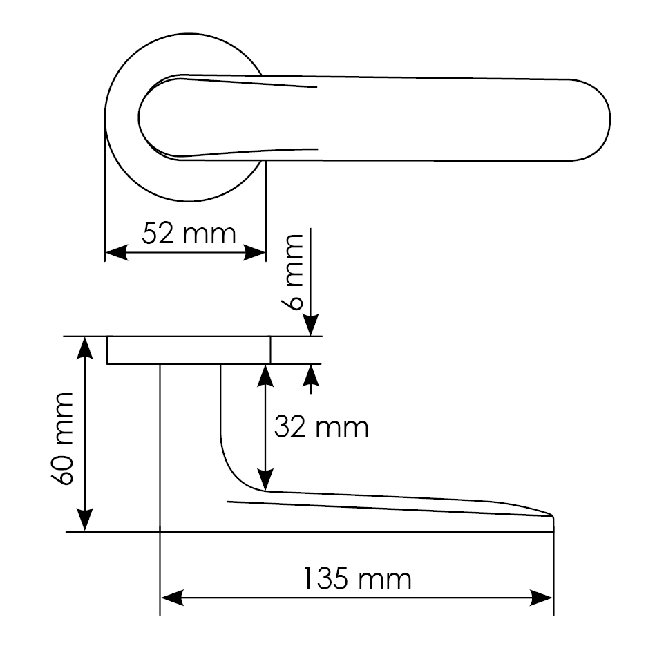 Комплект дверных ручек MH-59-R6 BL + завертка сантехническая MH-WC-R6 BL + защёлка бесшумная M1895 BL + петли врезные универсальные MSN 100X70X2.5-4BB BL (2шт), цвет черный фото купить в Севастополе