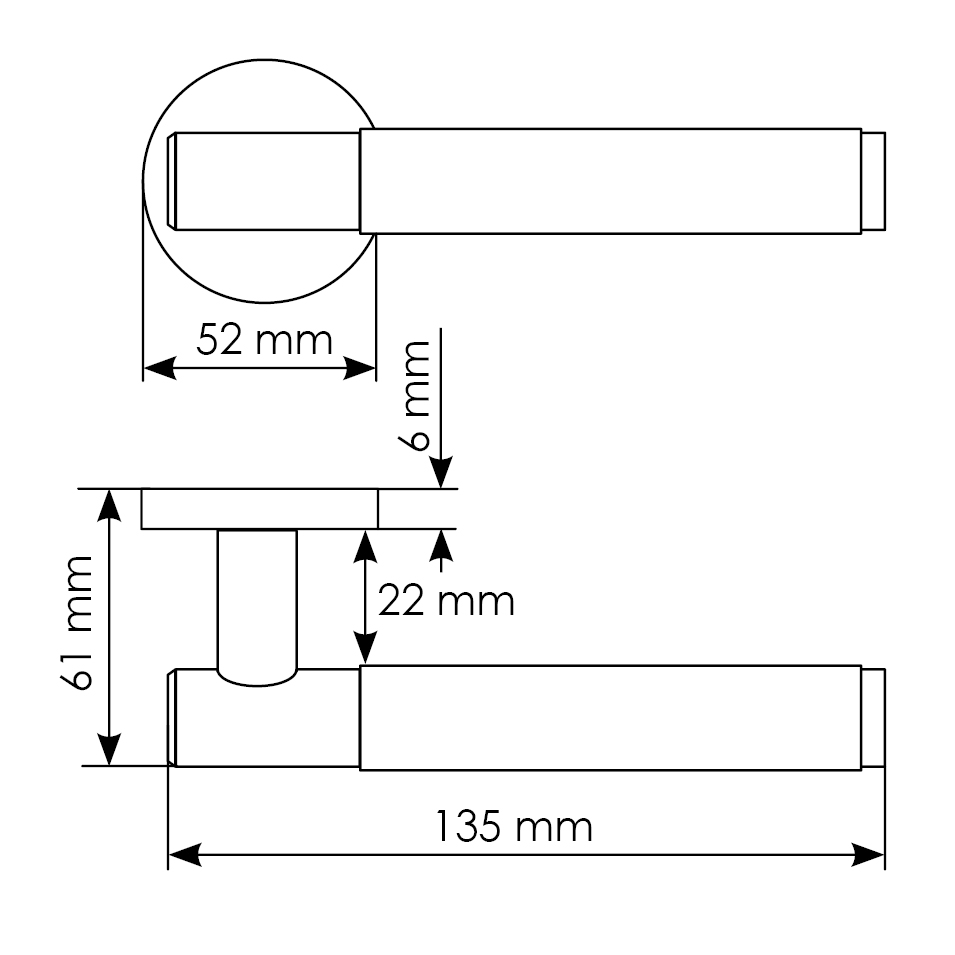 Комплект дверных ручек MH-57-R6T BL + защёлка бесшумная M1895 BL + петли врезные универсальные MSN 100X70X2.5-4BB BL (2шт), цвет черный фото купить в Севастополе