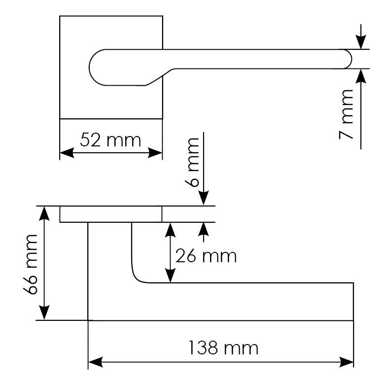 Комплект дверных ручек MH-53-S6 W + защёлка бесшумная M1895 W + петли врезные универсальные MSN 100X70X2.5-4BB W (2шт), цвет белый фото купить в Севастополе