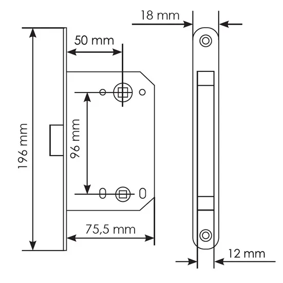 Комплект дверных ручек MH-54-S6 BL с заверткой MH-WC-S6 BL + замок M1895 BL, цвет черный фото дверная фурнитура Севастополь