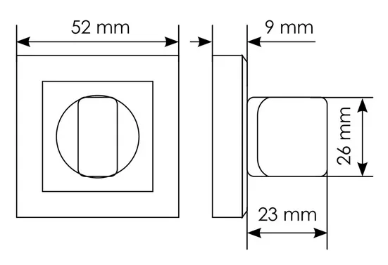 Комплект дверных ручек MH-28 BL-S с заверткой MH-WC-S BL, цвет черный  фотомореллиСевастополь