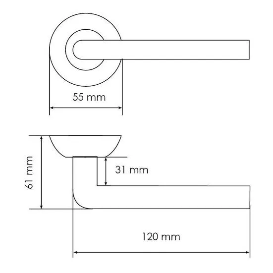 Комплект дверных ручек MH-03 BL с заверткой MH-WC BL + магнитный замок M1895 BL, цвет черный  фотомореллиСевастополь