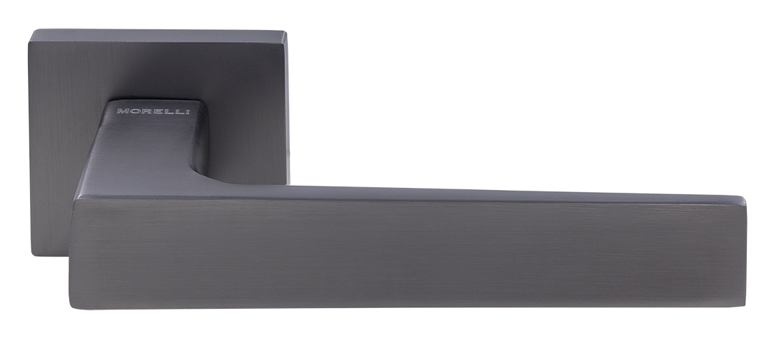 Ручка дверная MIRA  MH-54-S6 GR раздельная на квадратной розетке, цвет графит, ЦАМ фото купить Севастополь