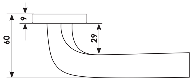 Ручка дверная COMETA R5 NIS раздельная на круглой розетке, цвет матовый никель, ЦАМ фото фурнитура Севастополь