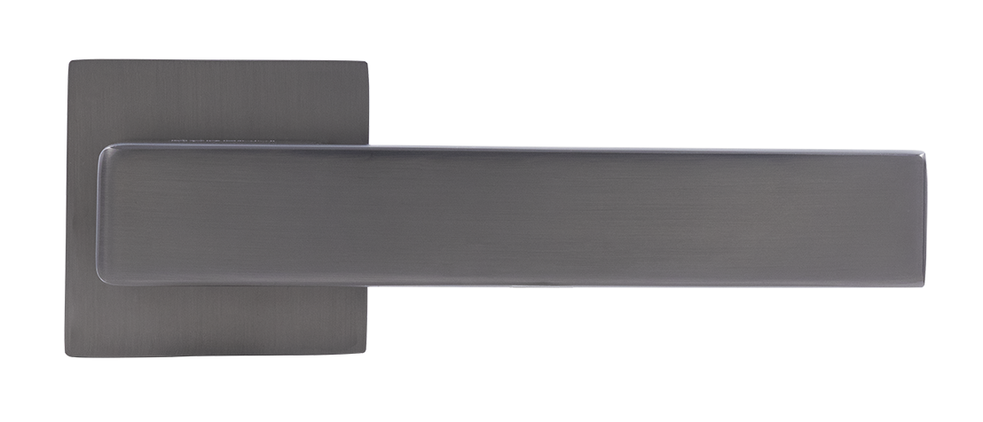 Ручка дверная LOT MH-56-S6 GR раздельная на квадратной розетке 6 мм, цвет графит, ЦАМ фото купить в Севастополе