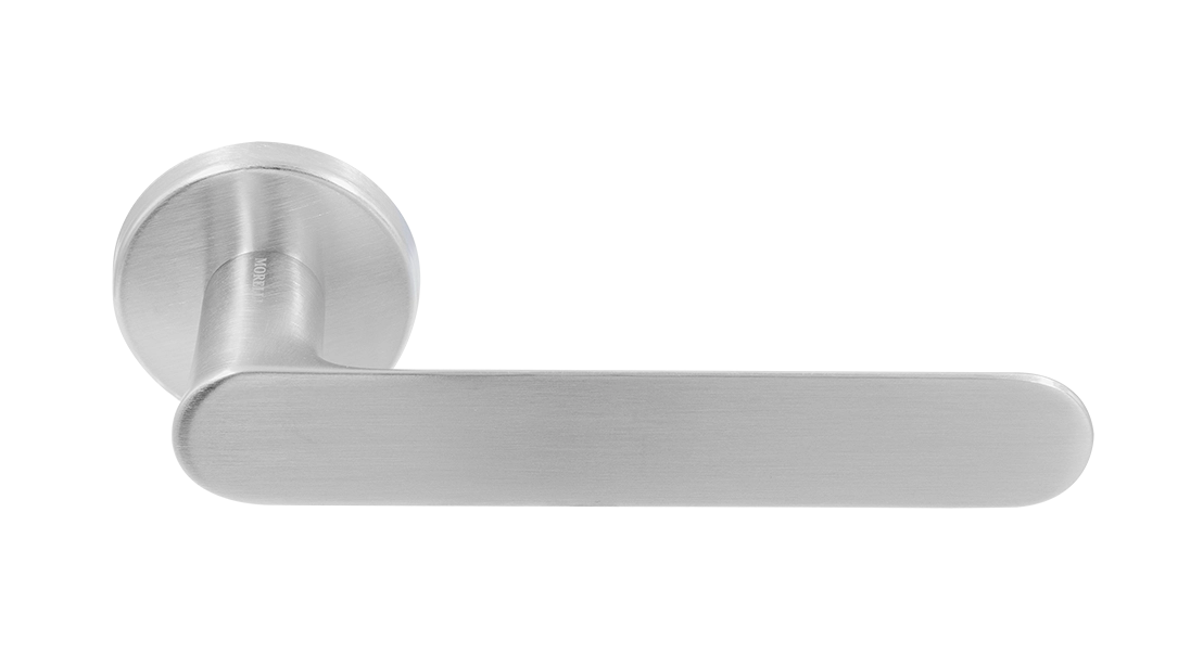 Ручка дверная LE BOAT R5 CSA раздельная на круглой розетке, цвет матовое матовый хром, латунь фото купить Севастополь