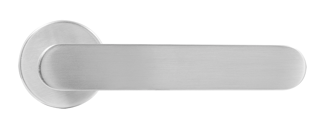 Ручка дверная LE BOAT R5 CSA раздельная на круглой розетке, цвет матовое матовый хром, латунь фото купить в Севастополе