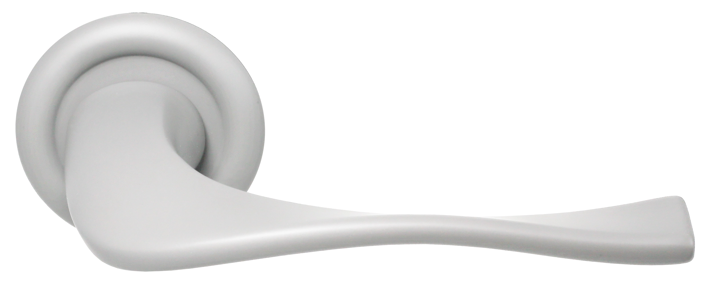 Ручка дверная SKYSCRAPER R7 SSW на круглой розетке, цвет Стокгольмский снегопад/Stockholm Snowfall фото купить Севастополь