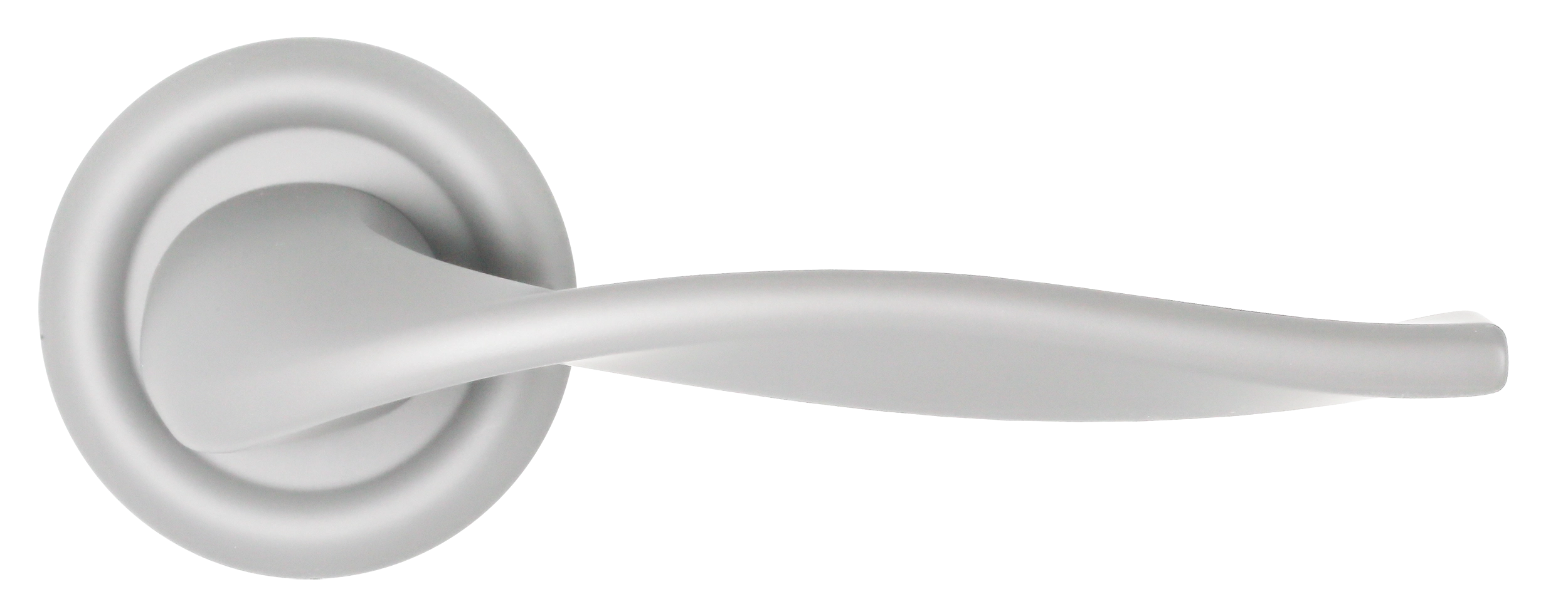 Ручка дверная SKYSCRAPER R7 SSW на круглой розетке, цвет Стокгольмский снегопад/Stockholm Snowfall фото купить в Севастополе