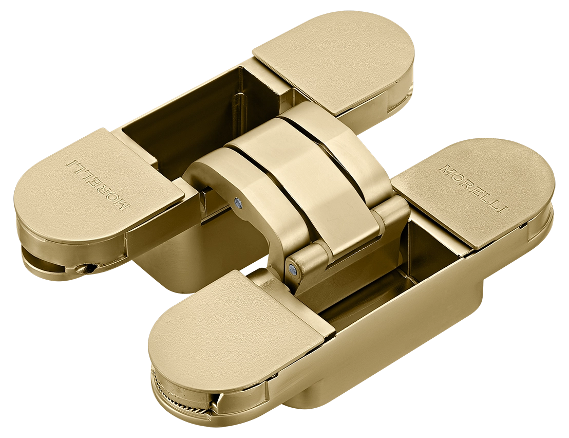 Петля скрытая HH-24 MSG врезная с 3D-регулировкой вес полотна до 40 кг, цвет матовое сатинированное золото фото купить Севастополь