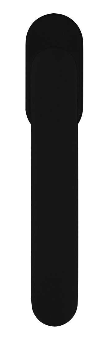 Ручка оконная LE BOAT W1 NERO-ST на прямоугольной розетке, цвет черный soft-touch, латунь фото купить в Севастополе