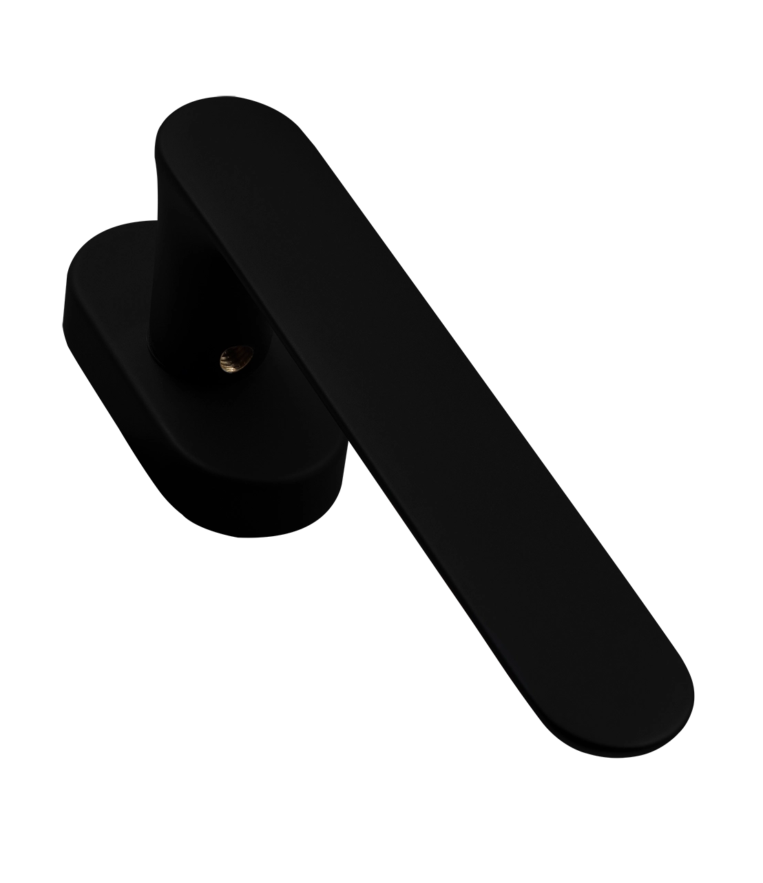 Ручка оконная LE BOAT W1 NERO-ST на прямоугольной розетке, цвет черный soft-touch, латунь фото фурнитура Севастополь