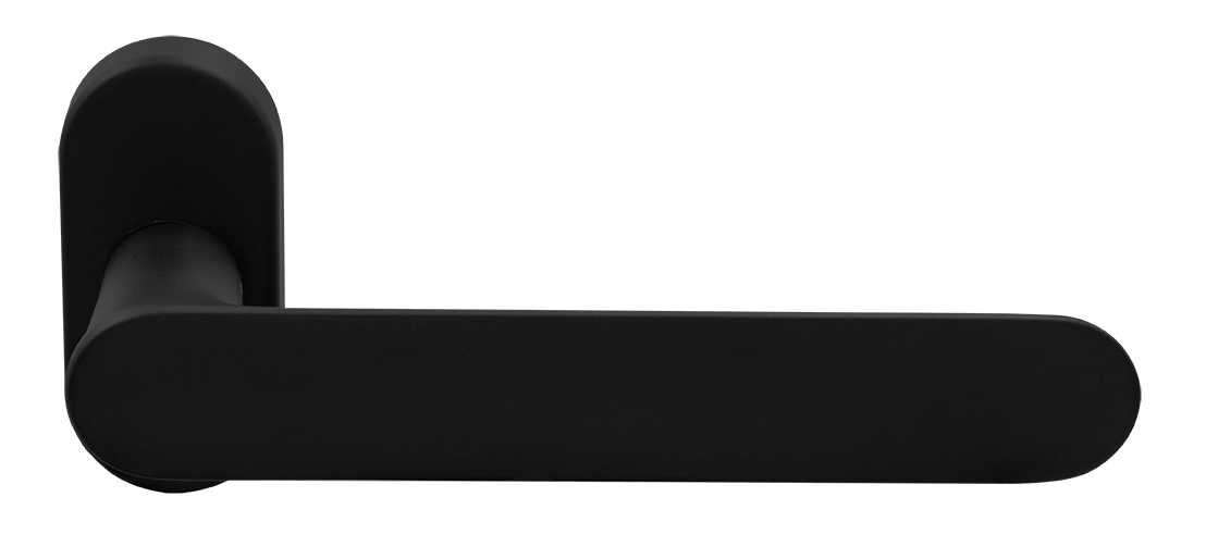 Ручка оконная LE BOAT W1 NERO-ST на прямоугольной розетке, цвет черный soft-touch, латунь фото morelli Севастополь