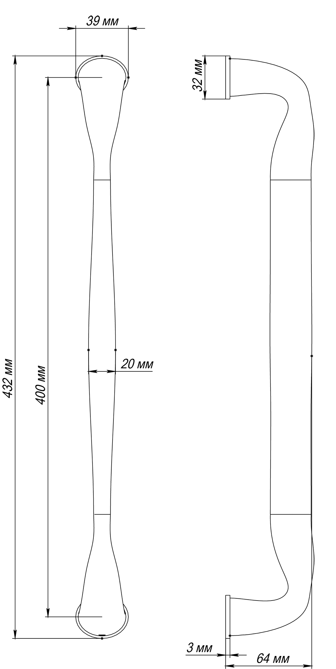 Ручка-скоба LVB PH SMI, цвет Весенняя дымка/Spring Mist фото купить в Севастополе