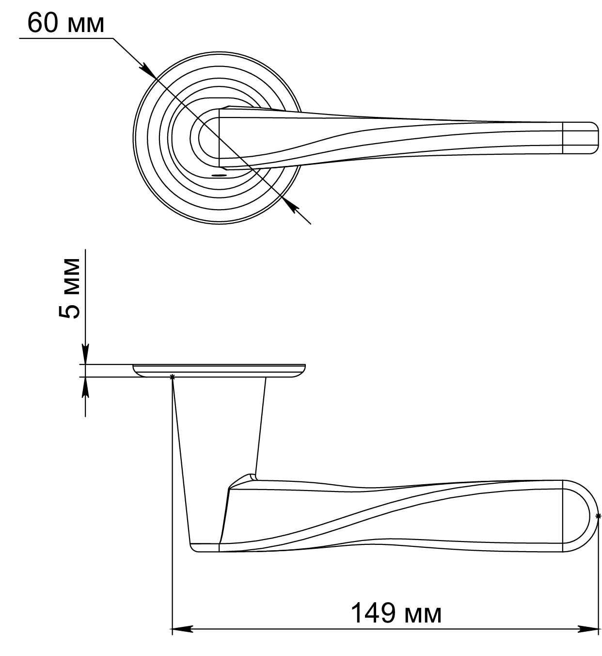 Ручка дверная THE OLYMPICS R7 WF на круглой розетке, цвет Зимняя стужа/Winter Frost фото фурнитура Севастополь