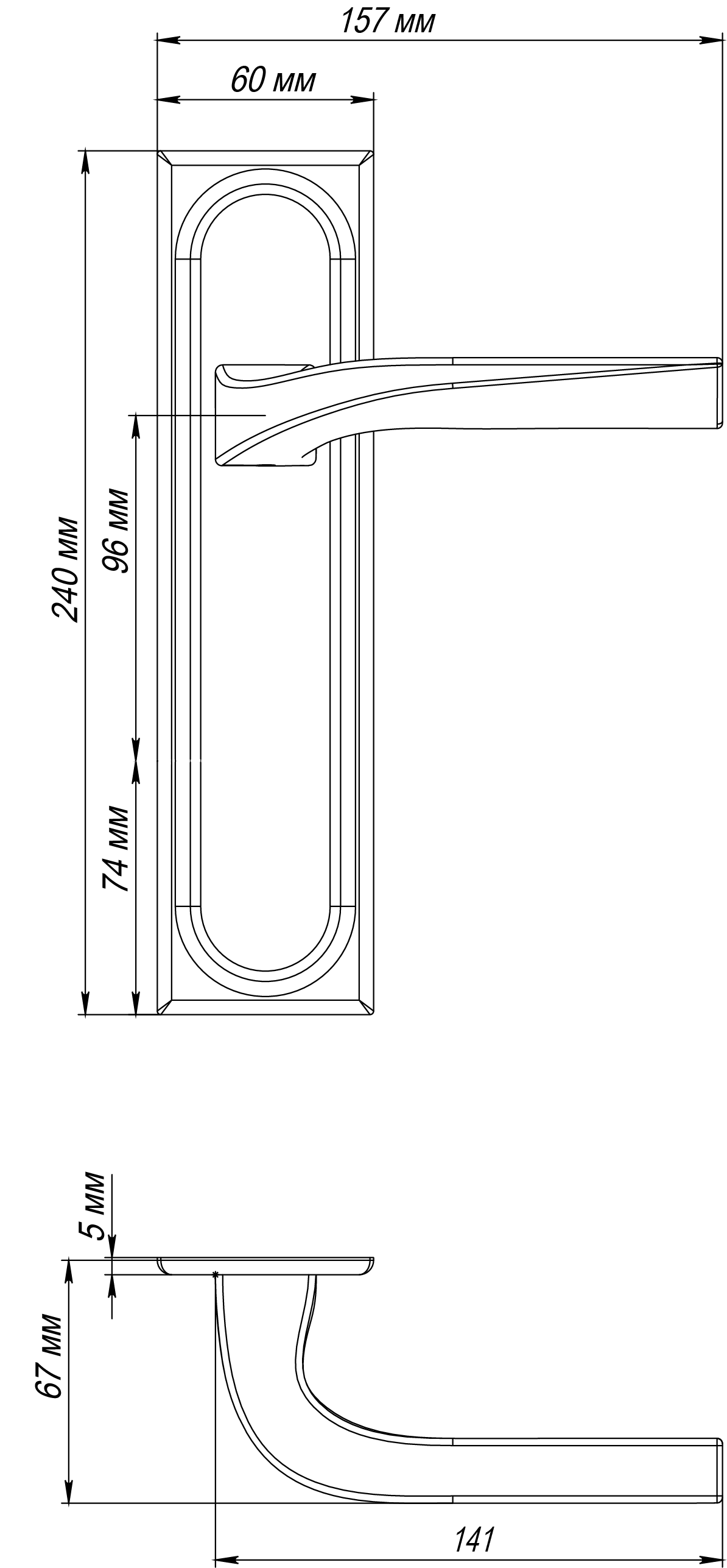 Ручка дверная WD CONCERT HALL PLS SMI на планке, цвет Весенняя дымка/Spring Mist фото фурнитура Севастополь