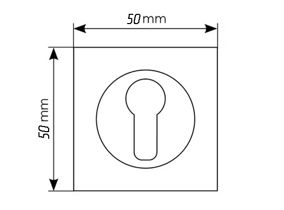 Накладка на замок LUX-KH-S2 NIS/NIK квадратная под евроцилиндр, цвет матовый никель/никель фото купить в Севастополе