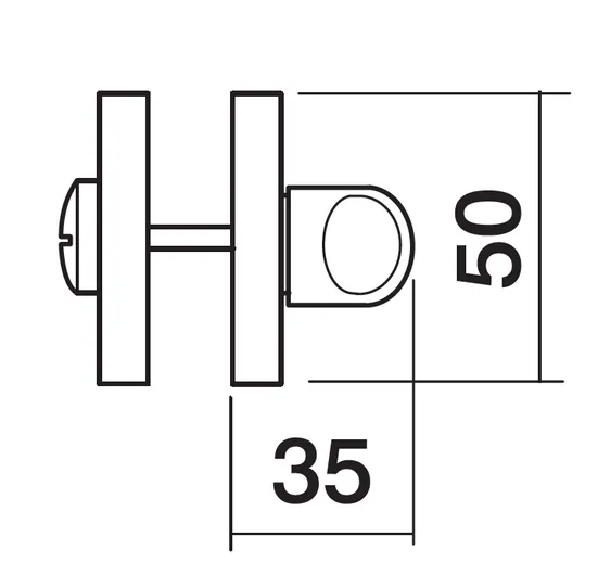 LUX-WC-R2 OBR, завертка сантехническая, цвет - кофе фото купить в Севастополе