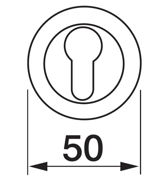 Накладка на замок LUX-KH-R2 CSA круглая под евроцилиндр, цвет матовый хром фото купить в Севастополе