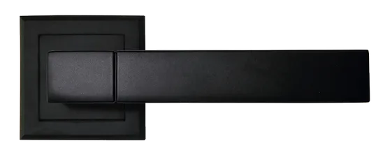 FUKOKU, ручка дверная на квадратной накладке MH-28 BL-S, цвет - черный фото купить в Севастополе