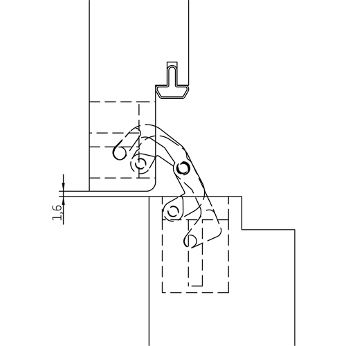 HH-19 B, скрытая петля, цвет - черный фотомореллиСевастополь